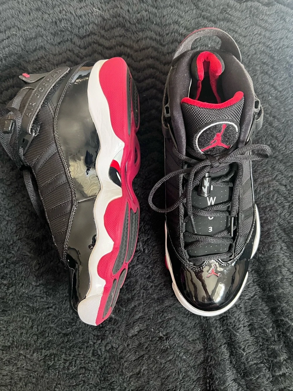 2008 Nike Air Jordan 6 Rings Bred Black Red White Mens Size 8.5 -OG Box Included